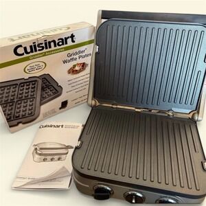 Cuisinart GR-4N Stainless Steel Griddler Panini Press Sandwich Maker Waffle